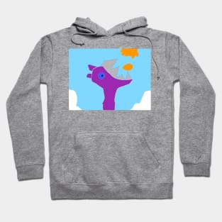 Hippo Eating Pumpkin in the Sky Hoodie